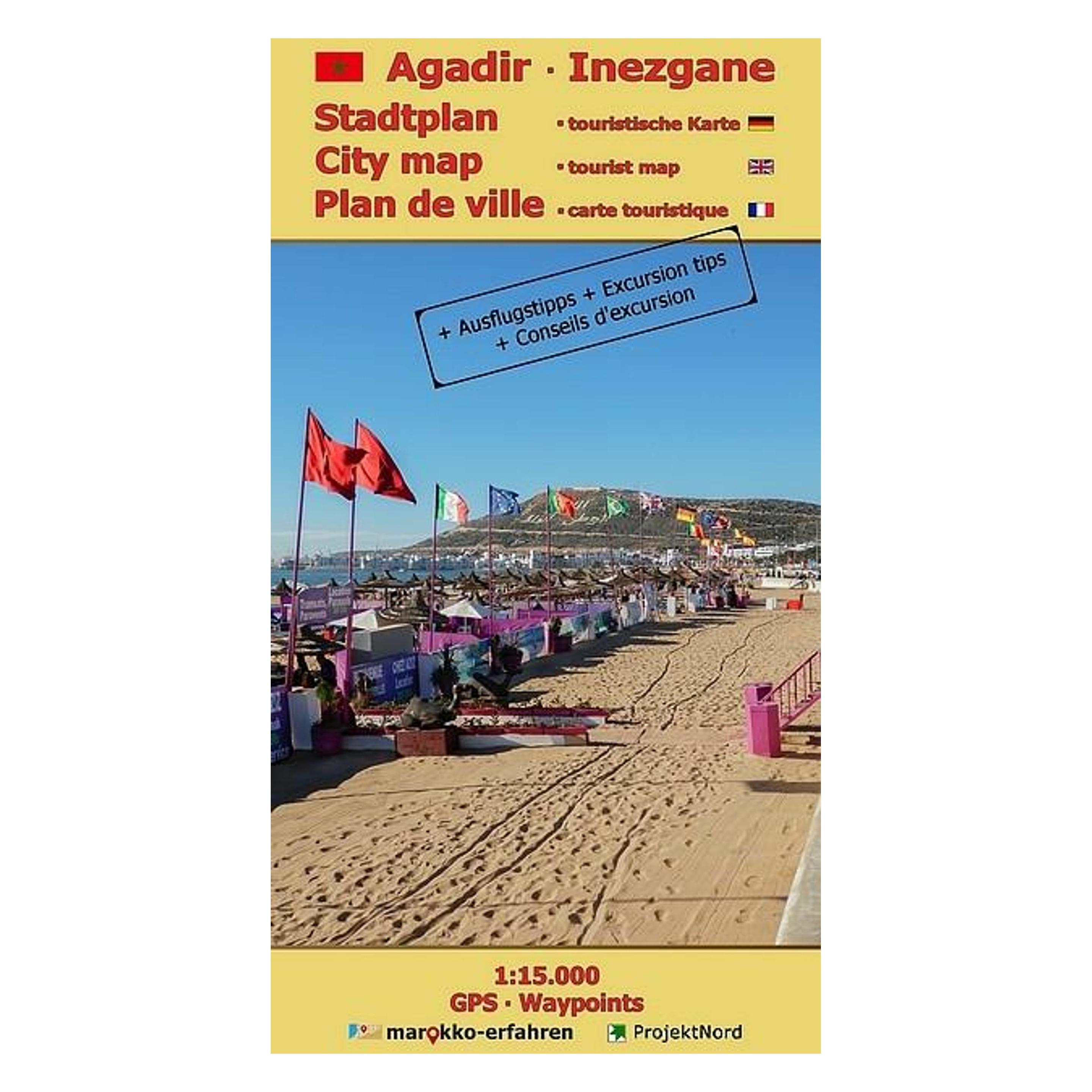 Huber Kartographie Stadtplan Agadir - Cityplan Inezgane 1:15.000 + GPS-Waypoints (54549444)