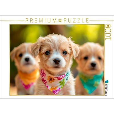 CALVENDO Puzzle Welpentrio voller Charme | 1000 Teile Lege-Größe 64x48cm Foto-Puzzle für glückliche Stunden, von , Calvendo Puzzle