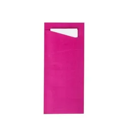 Prime Guest Bestecktasche Prime Fit in Pink 85 x 190 mm, mit 2-lagiger Tissue-Serviette in Weiß -500 Stück
