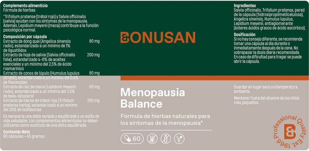 Bonusan Menopausia Balance 60vcaps