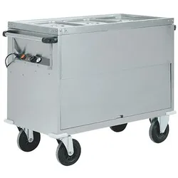 Virtus Bainmarie-Wagen auf beheiztem Schrank, 3x GN 1/1 H=200 mm, 3 Temperaturzonen (IFD0031/F)
