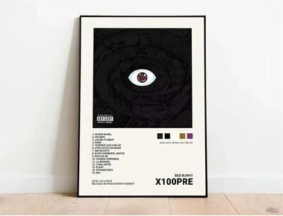 Uplift Essentials Urban Latin Music Album Canvas Print Modern Aesthetic Wall Art For Reggaeton & Trap Fans style 5 15.7 In X 23.6 In