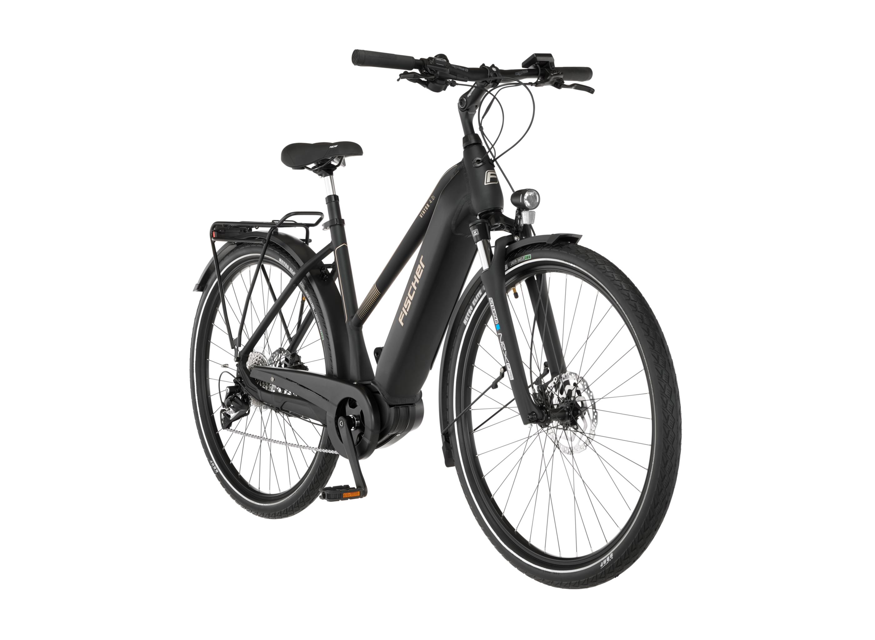 FISCHER E-Bike Trekking VIATOR 4.2i 630 45, Rahmenhöhe 45 cm, Akku 630 Wh, Mittelmotor, Kettenschlatung