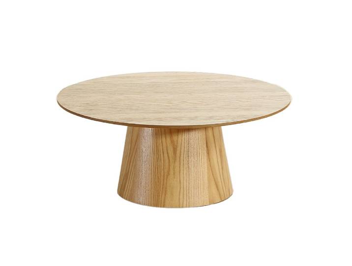 Table basse D80 cm placage chêne