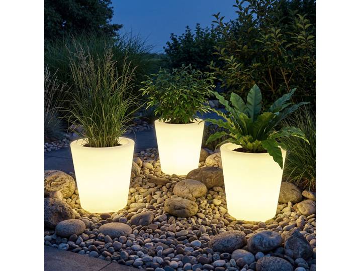 Leuchtzylinder Luminous Curve Cooler, LED, mit Fernbedienung - weiss