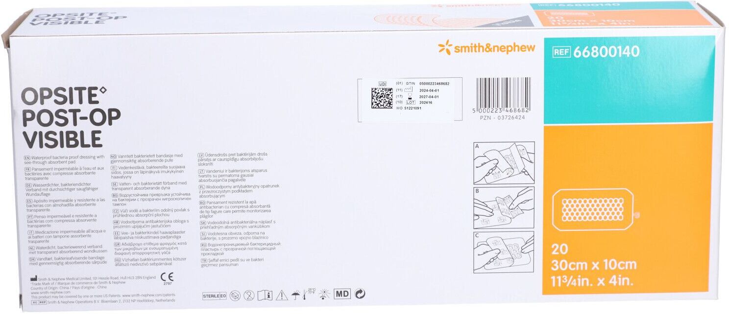 smith&nephew Opsite Post-OP Visible 10x30 cm Verband 20 St