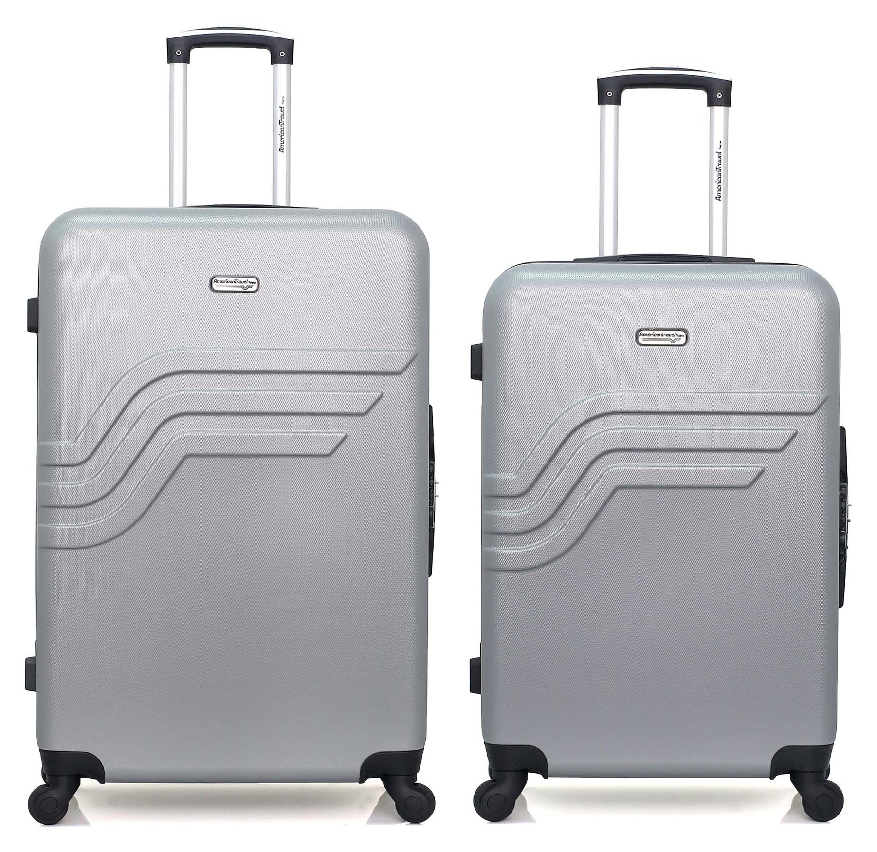 AMERICAN TRAVEL - 2er-Set - Großer Koffer und QUEENS-Wochenendkoffer