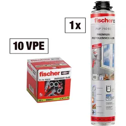 Dübel Fischer Duopower-Paket 10x50, 10 x VPE 50 Stück + 1x PU-Schaum gratis