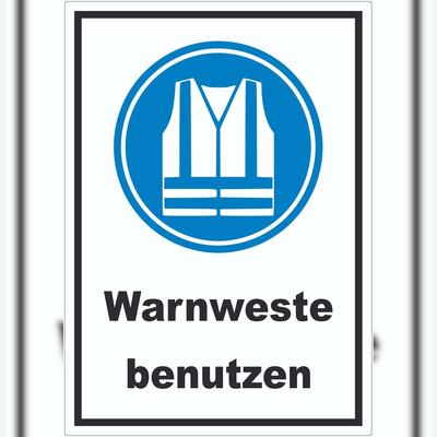 HB-Druck Warnweste benutzen Aufkleber A5 (148x210mm)