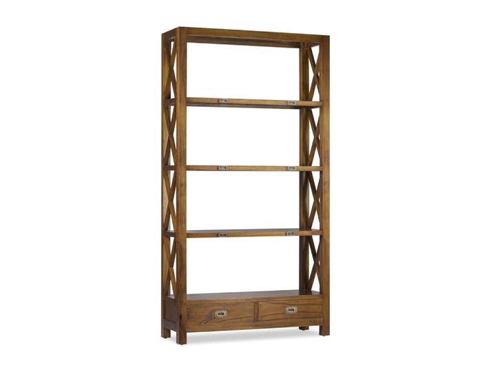 Bibliothèque en bois marron H 190 cm