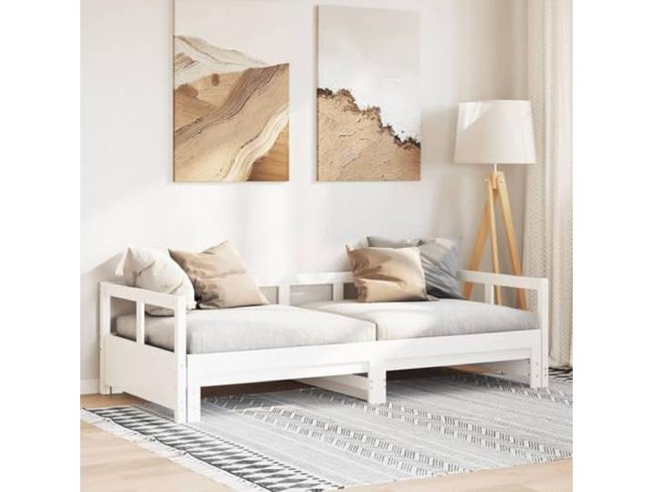 vidaXL Tagesbett ohne Matratze Weiß 90x200 cm Massivholz Kiefer