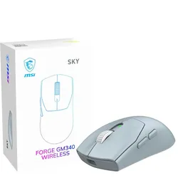 MSI Forge Gm340 Wireless Sky Maus Gaming Beidhändig RF Wireless + Bluetooth Optisch 12000 DPI