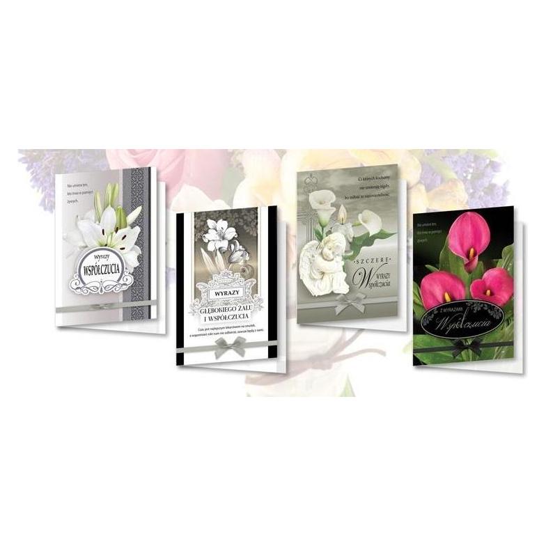 Top Graphic Karte B6 mit Aufklebern Beileid (10 Stück) MIX (10 Stk.) (502400)