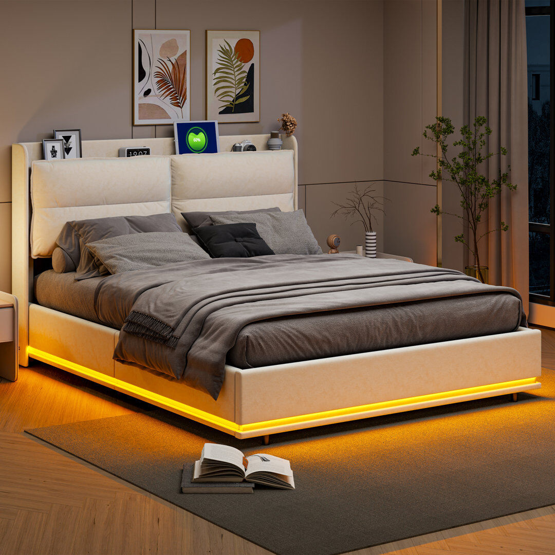 Metro Bed Frame Beige European King (160 x 200 cm)
