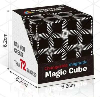 Multisell Products Hub Shasibo Magnetic Cubes, Magic Infinite Cosmic Cube, Changeable Magnet Fidget Cubes, AntiStress Flip Cubic Puzzle Toy light Yellow