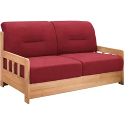 Schlafsofa Camino Holzkorpus Rot/Honig