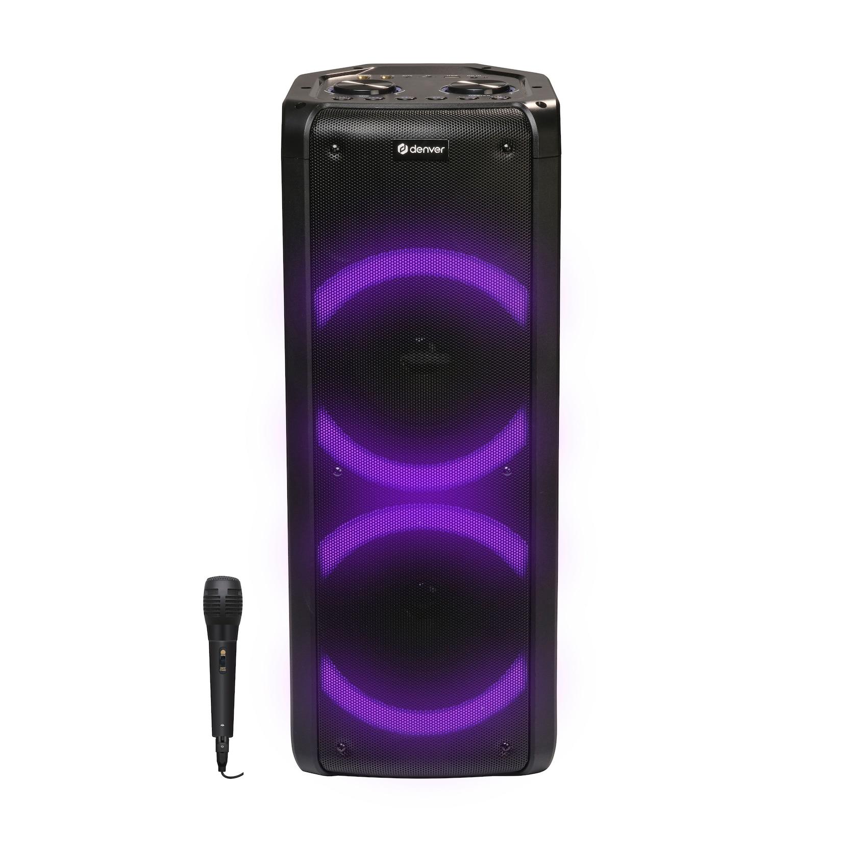 Denver BPS-352 Bluetooth Party Lautsprecher – 300W, TWS, LEDs, schwarz