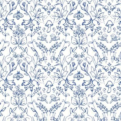 RoomMates Meadow Blue Peel and Stick Wallpaper