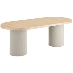Esstisch Solva 220 x 100 cm Holz Braun Esche