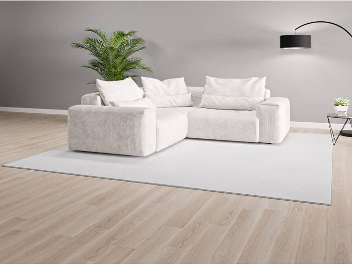 Ecksofa Denver Nr. 2 - Weiß (Cremeweiß) - Cordstoff