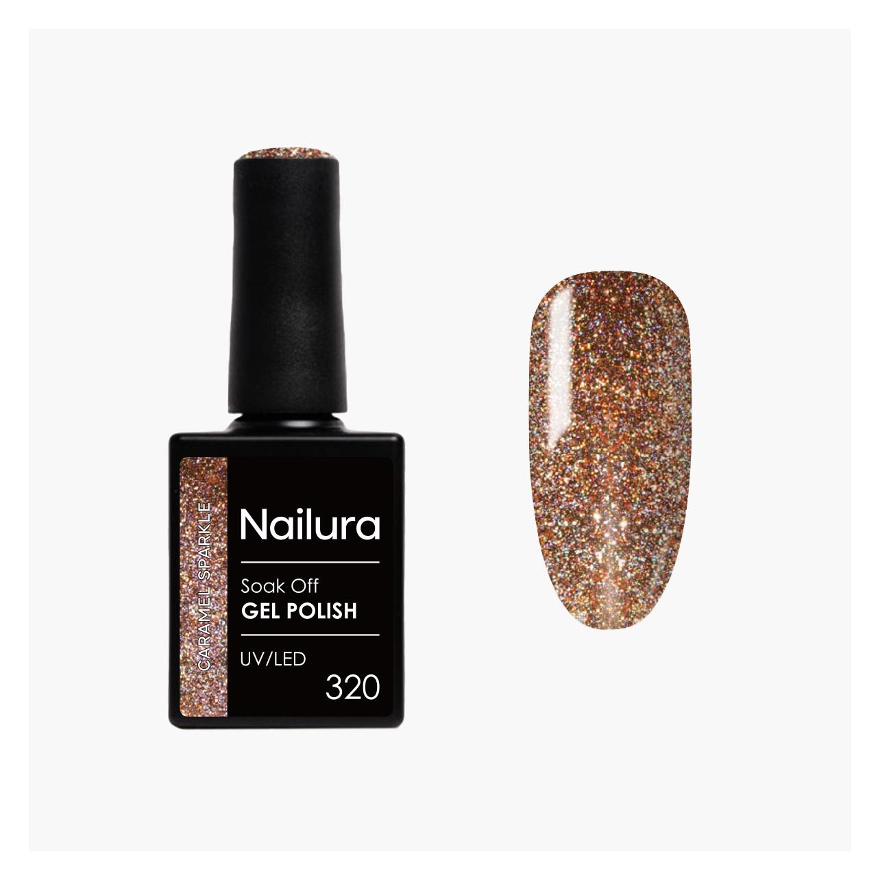 Nailura - Gel Polish 320 - Caramel Sparkle - 10 ml (Caramel Sparkle) (70339)