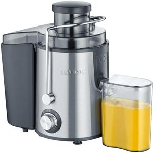 Severin Entsafter ES 3566, Zentrifugalentsafter, 60mm Einfüllöffnung, mit Tropfstopp, silber, 1200 W, 500 ml