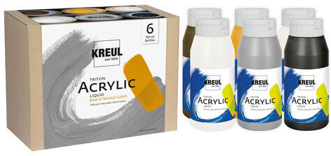 Kreul Triton Acrylfarben "Natural", 6x 750 ml