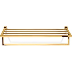 Corner Handtuchreling goldfarben mit Ablagebrett