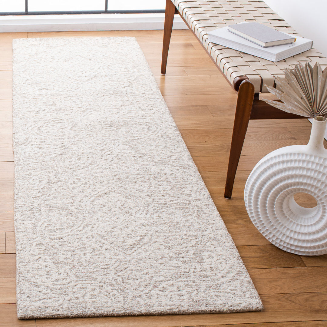 Latitude Vive Metro Floral Area Rug In Natural / Ivory Ivory;Natural Runner 69 x 183 cm