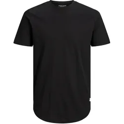 Jack & Jones Herren Rundhals T-Shirt JJENOA Regular Fit - Black REG 12113648 - S