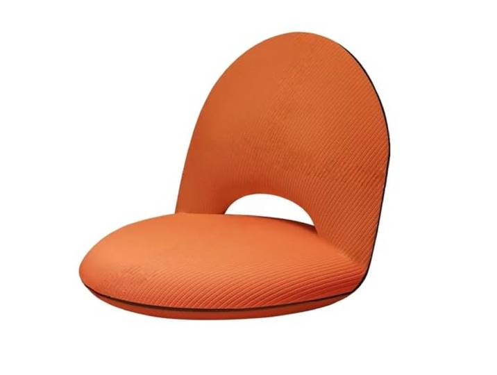 Xumh2024-3 Sitzsack Einzelnes Tatami-Sofa mit Rückenlehne und Bodenkissen for Erkerfenster Balkon(Orange,Groß)