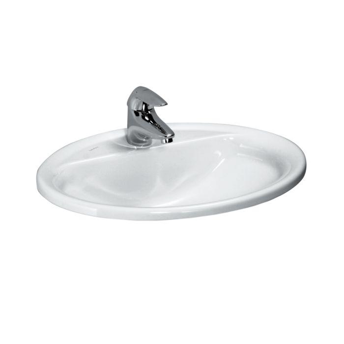 LAUFEN Pro B Einbau-Waschtisch 8139510001041 56x44 cm, Einbau von oben, weiß, 1 Hahnloch