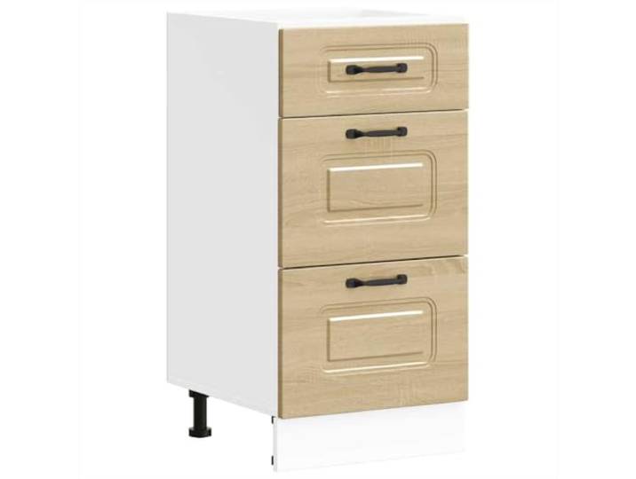 HKTMGDNG Küchenunterschrank Kalmar Sonoma-Eiche Holzwerkstoff 40x46 cm Kompakter Beistellschrank für Küche und Speisekammer mit verstellbaren Füßen und viel Stauraum für Küchenhelfer.