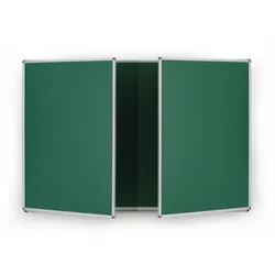 Klappbare grüne Keramik-Kreidetafel, magnetisch, 3600 x 1200 mm