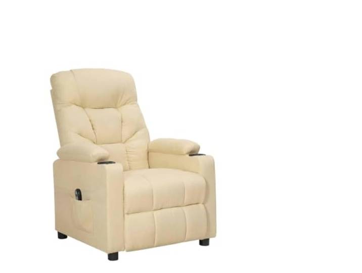 Elektrisch Verstellbar Wohnzimmer Relaxsessel Mit Fernbedienung Creme Relaxsessel Elektrisch Creme Stoff mit Fernbedienung und 3 Liegepositionen für Wohnzimmer und Schlafzimmer
