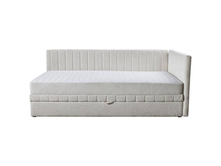 Mid.you Schlafsofa Roma, Beige, Kunststoff, 3-Sitzer, 212x83x99 cm, Armteil rechts, Wohnzimmer, Sofas & Couches, Schlafsofas, Schlafsofas mit Bettkasten