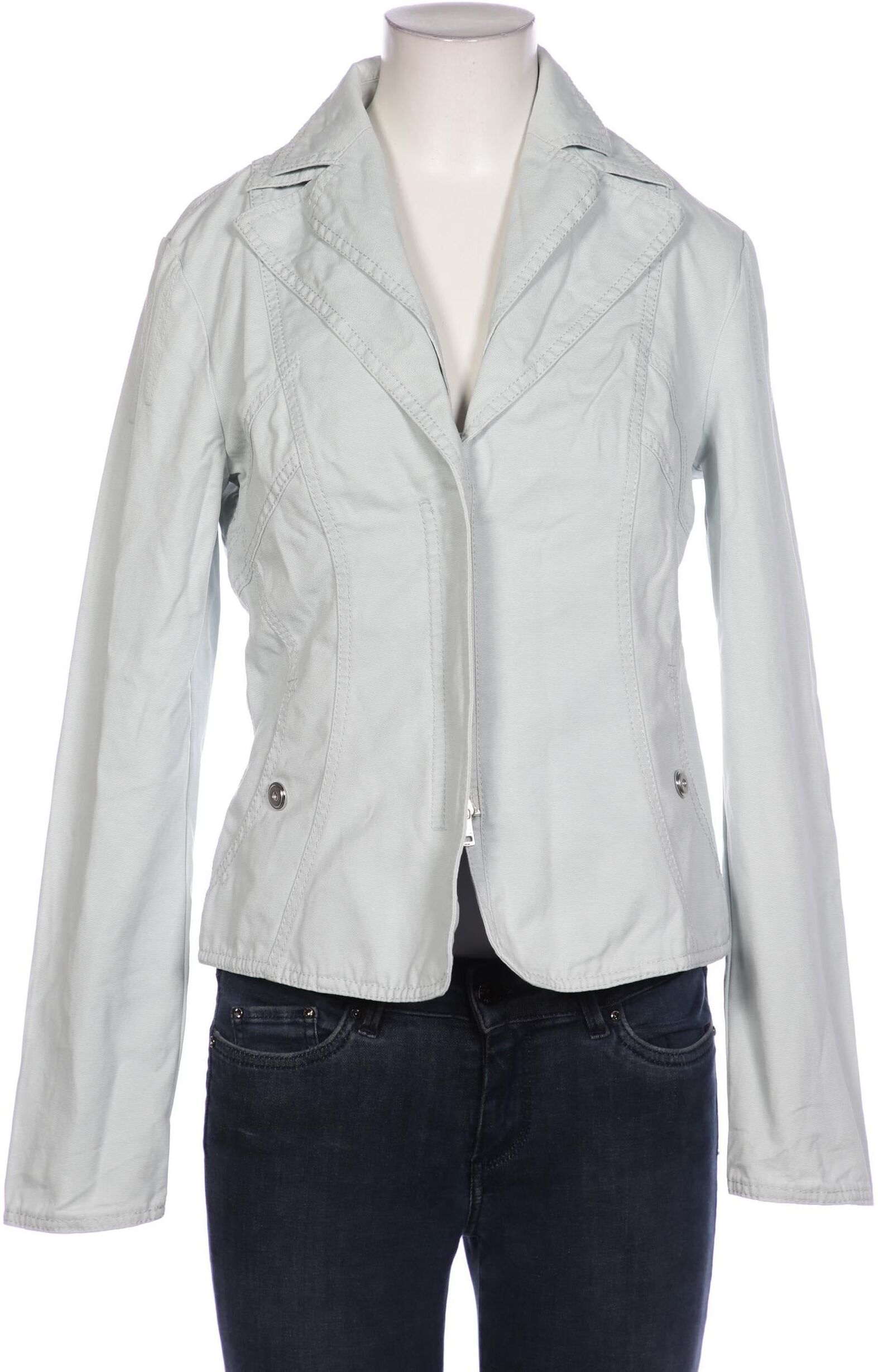 Cain Damen Jacke, Hellblau, Gr. EU 38 (Marc Cain N3), Baumwolle - Second Hand