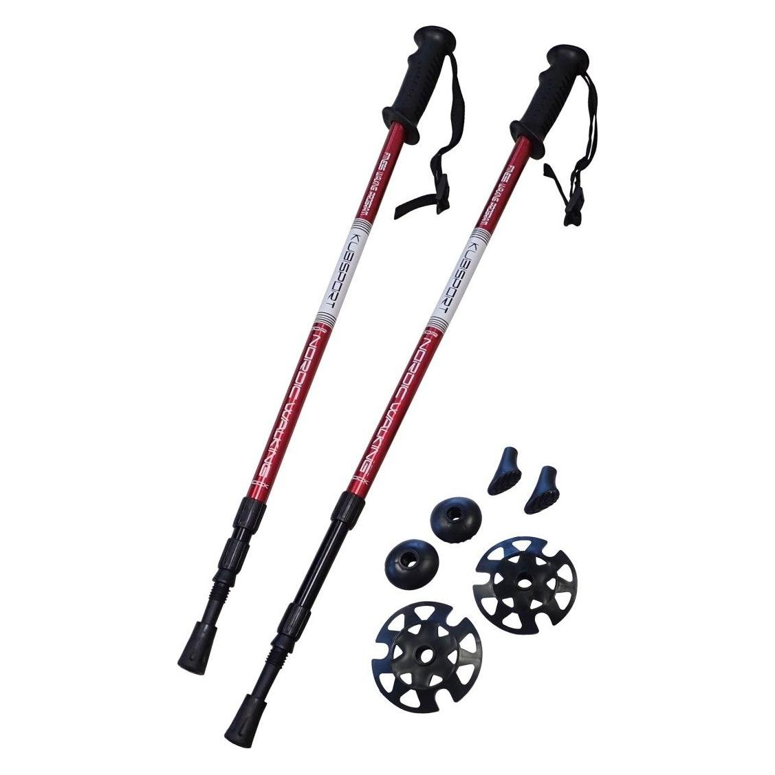 Crivit Kije Trekkingowe do Nordic Walking Składane Regulowane KUBISPORT 65-135 cm (65 -135 cm) (54074867)