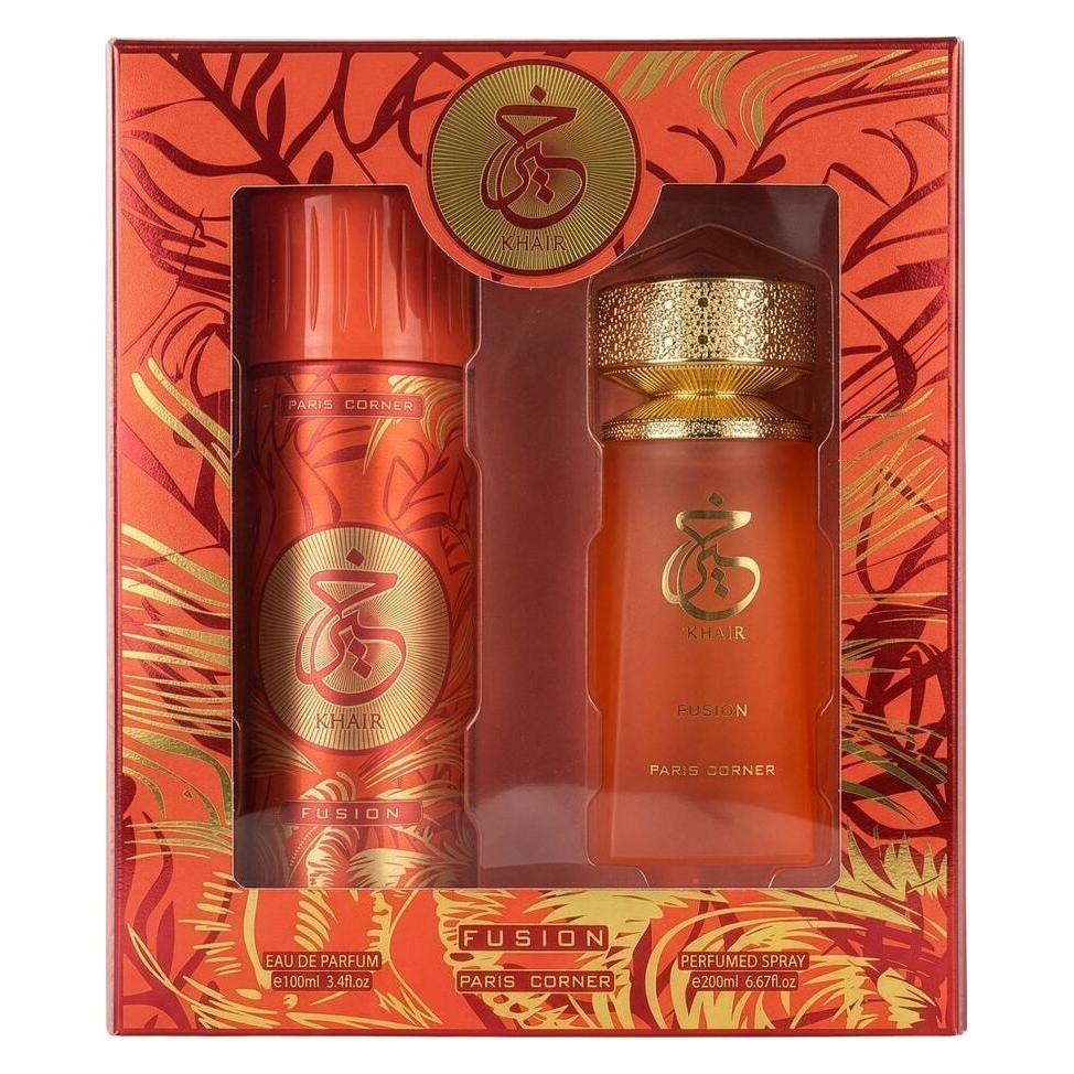 Paris Corner Alkotest Khair Fusion Eau de Parfum 100ml + Deodorant Spray 200ml (Parfum Set) (68654512)