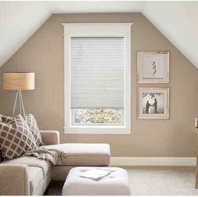 "BlindsAvenue Custom 3/4"" Pleat, Cordless Cellular Shades, Color Almost White, Light Filtering Fabric"