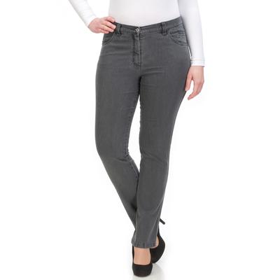 Stretch-Jeans KJBRAND "Betty CS Denim Stretch", Damen, Gr. 42, N-Gr, grau (denim graphit), Denim/Jeans, Obermaterial: 85% Baumwolle, 13% Polyester, 2% Elasthan, unifarben, lang, Jeans, mit Stretch