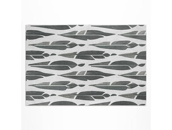 Wallfluent Teppich 60x90 cm Gemalte Federn, Graphitfarben, Kunststoff, 60x90 cm, Teppiche und Böden, Teppiche