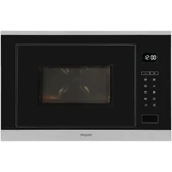 Exquisit EMW25-G-020, Mikrowelle Einbau, Silber, Schwarz