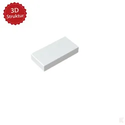Klemos Fliese 1x2 – individuell bedruckte Klemmbaustein-Fliese mit 3D Struktur