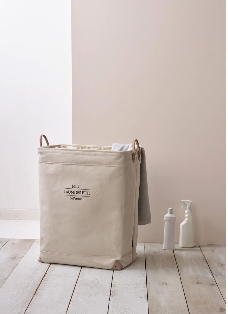 Wäschesack AQUANOVA "Lubin", beige, B:50cm H:65cm T:35cm, Baumwolle, Wäschesammler, Wäschesack beige 113 l