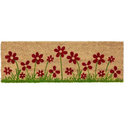 Fußmatte ASTRA "Coco Style 014", beige (bunt), B:25cm H:14mm L:75cm, Kokos, Teppiche, Fußmatte, Türmatte, Kokos, farbig, Blumenwiese, rutschfest