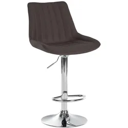 CLP Barhocker Toni Stoff chrom   Farbe: taupe, Gestell Farbe: chrom