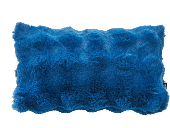 Dekokissen DONE. Aura , blau (dunkelblau, unifarben), B:30cm L:50cm, Polyester, Dekokissen_Sitzkissen_Kissenhüllen, Dekokissen, 3D Wellenstruktur