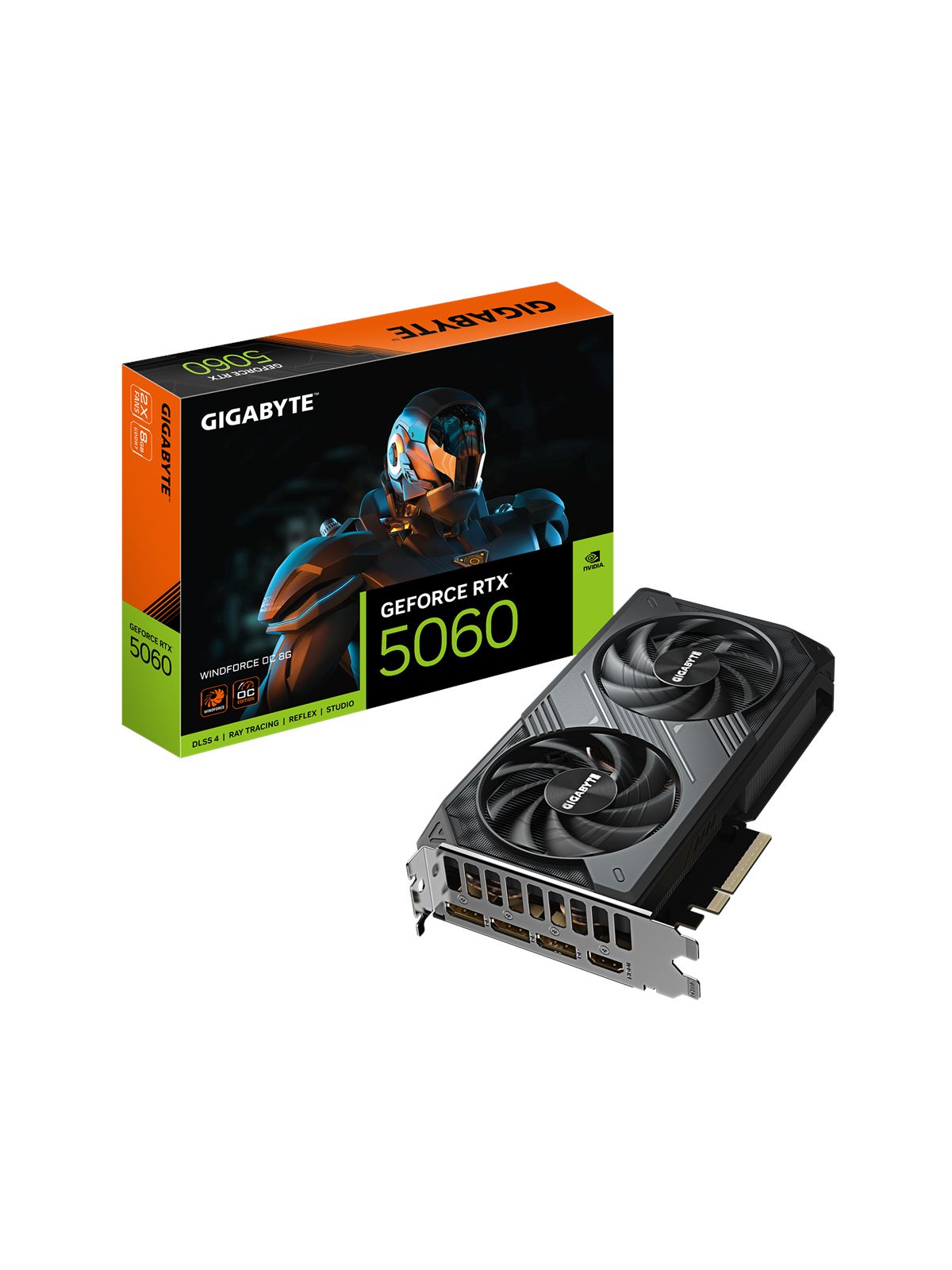 GIGABYTE GeForce RTX 5060 WindForce 2 OC - 8GB GDDR7 RAM - Grafikkarte