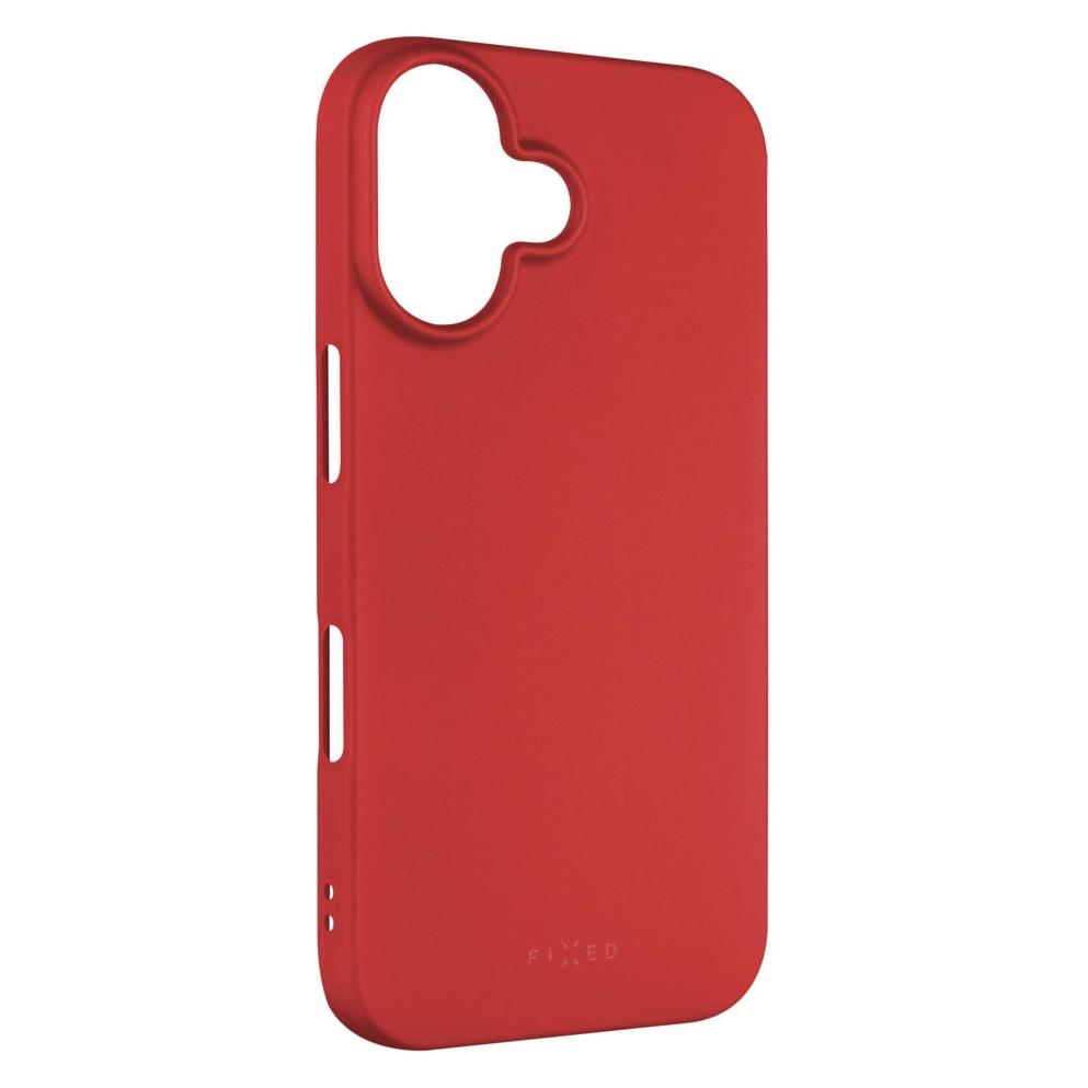 Fixed Story Back gummierte Hülle für Apple iPhone 16 rot / Nachverkauf (Apple iPhone 16) (FIXST-1400-RD)